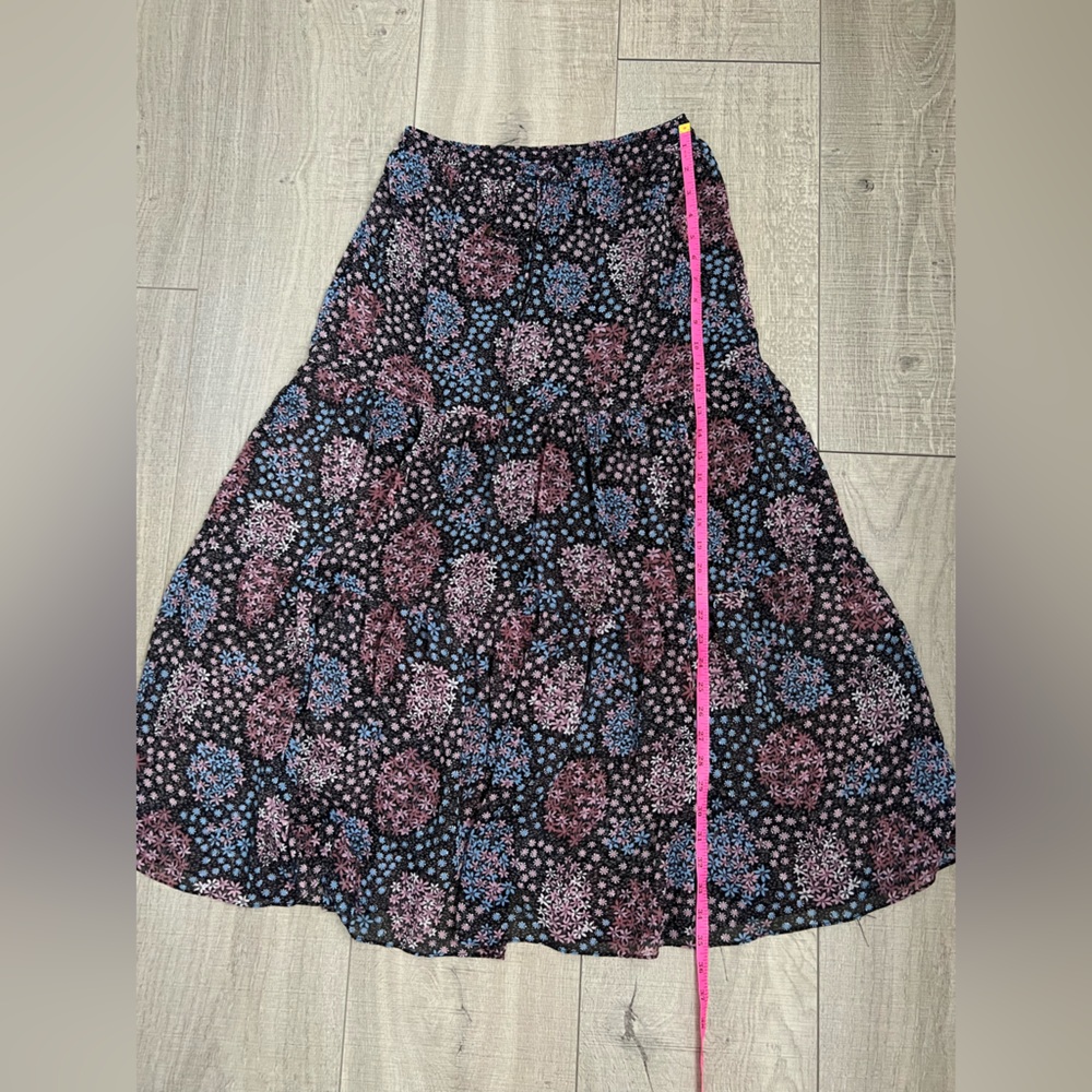 Anthropologie Maeve A-Line Skirt in Pink and Blue Floral Size XS - Picture 7 of 8